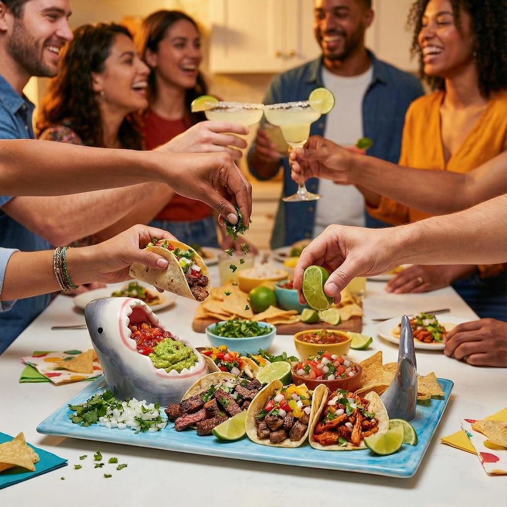 Hungry Shark Ceramic Plate